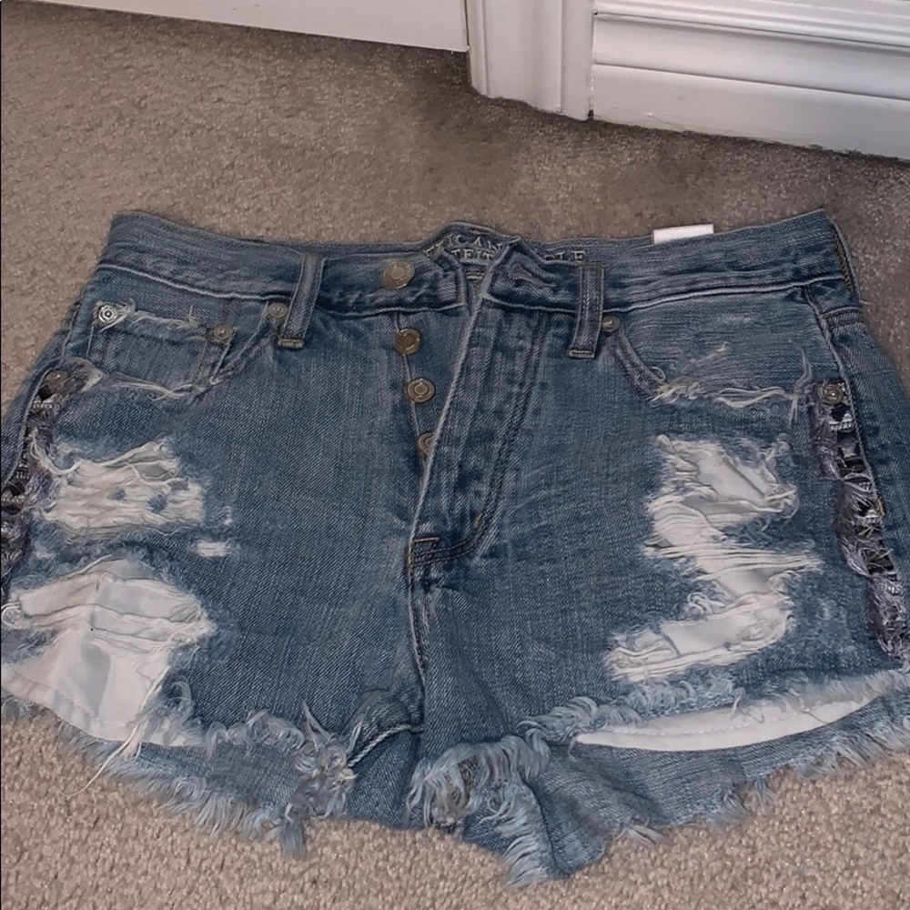American Eagle High Rise Denim Shorts